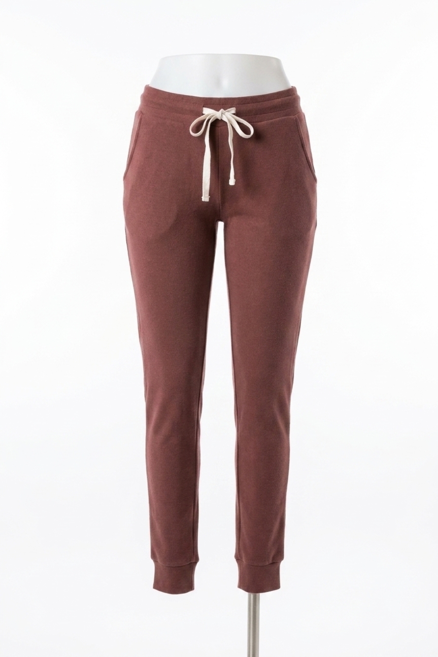 NEW AMPERSAND AVE performance fleece joggers in mahogany